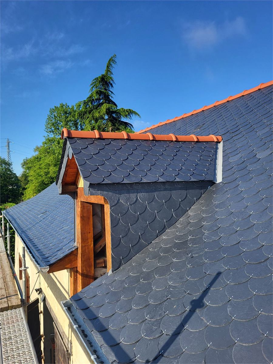 Réfection complète de toiture en ardoises